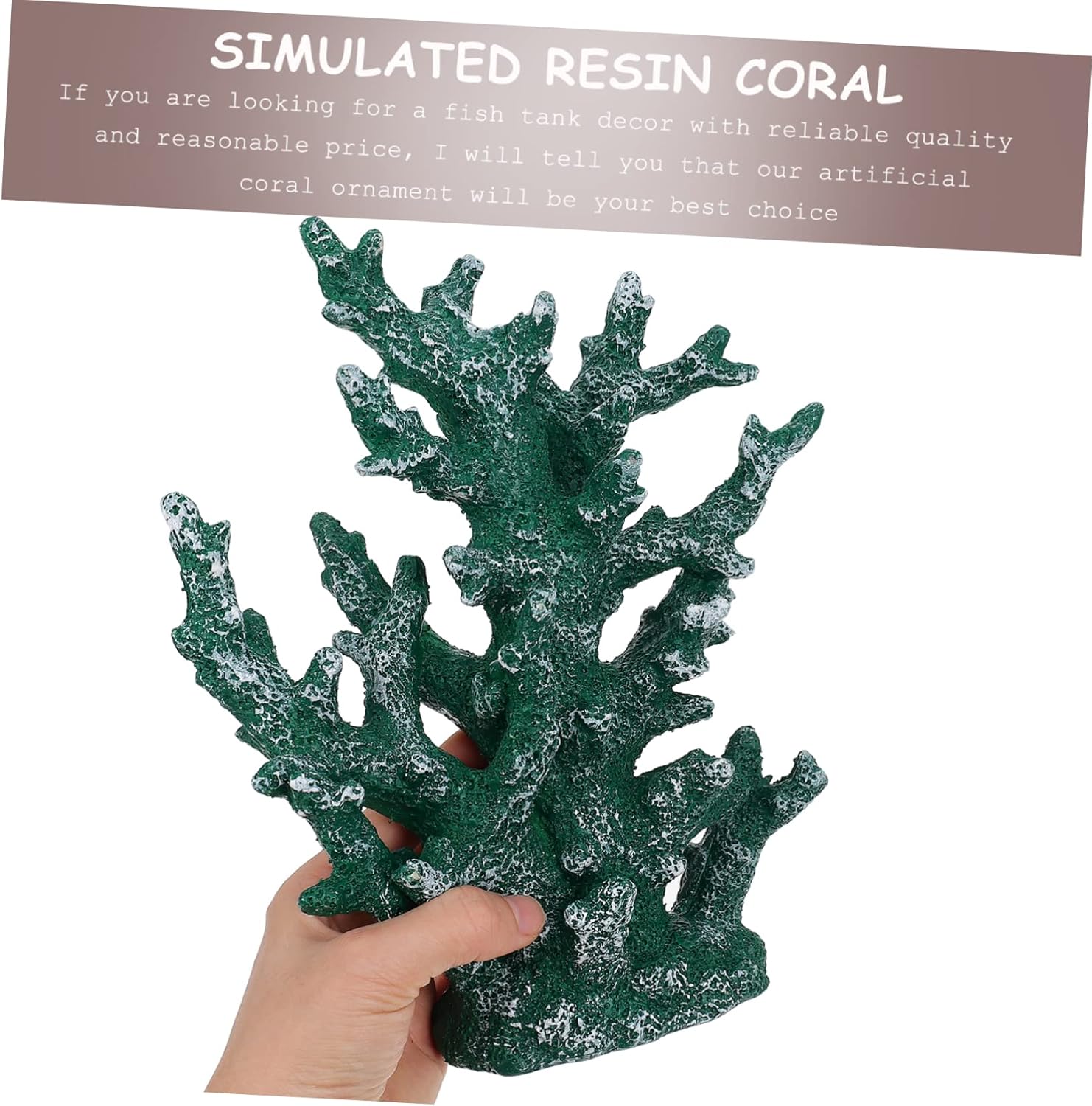 VOSAREA Artificial Coral Aquarium Decor Lifelike Resin Coral for Fish Tank Landscaping Easy Care Decoration Realistic Micro Landscape for Aquariums and