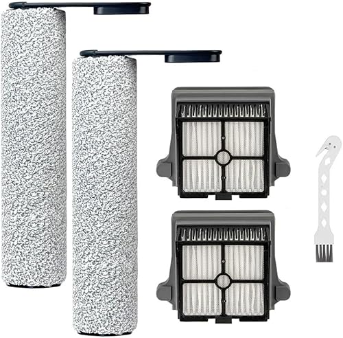 Kit de piezas de repuesto compatible con aspiradora inalámbrica Tineco Floor ONE S7 PRO, accesorios incluye 2 rodillos de cepillo, 2 filtros HEPA