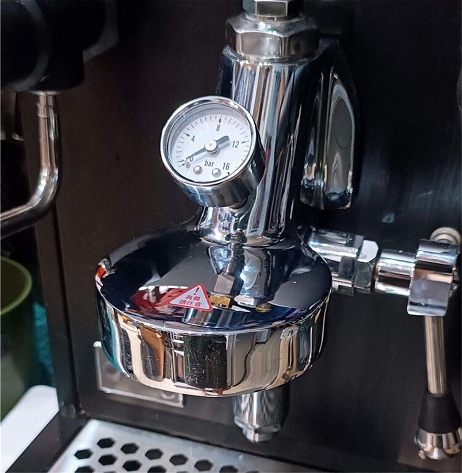 Compatible con el medidor de cabezal de preparación E61. | Medidor indicador de presión de agua for cafeteras semiautomáticas E61