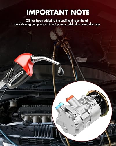 Miniatura 4 de Compresor de AC apto para Ford 2011-2016 para F-250 Super Duty 6.7L DIESEL V8 OHV 2011-2016 Ford para F-350 Super Duty 6.7L DIESEL V8 OHV, compresor