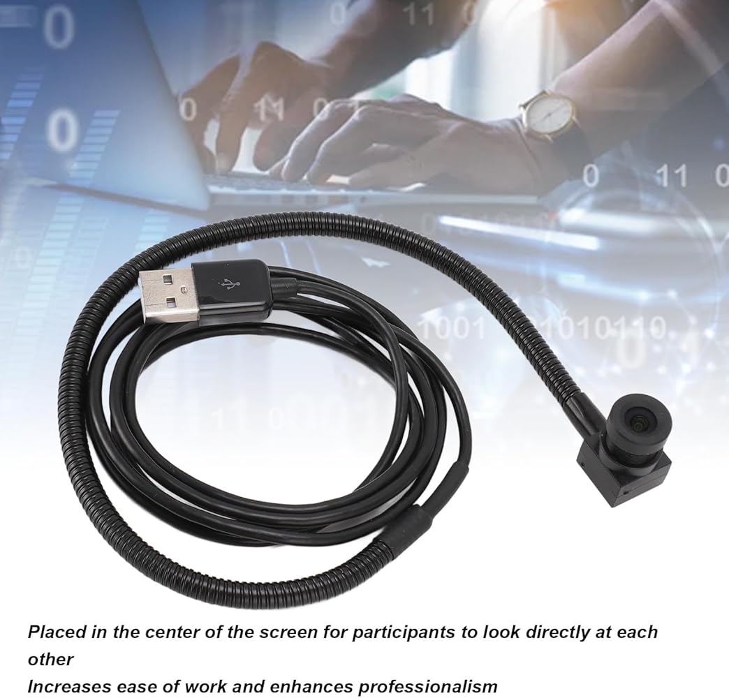 2MP Centre Webcam, USB Center Cam Moyen Écran Webcam, Eye To Eye Webcam, Plug And Play Auto Focus Ordinateur Caméra Avec Microphone Intégré Pour PC Portable Live Streaming