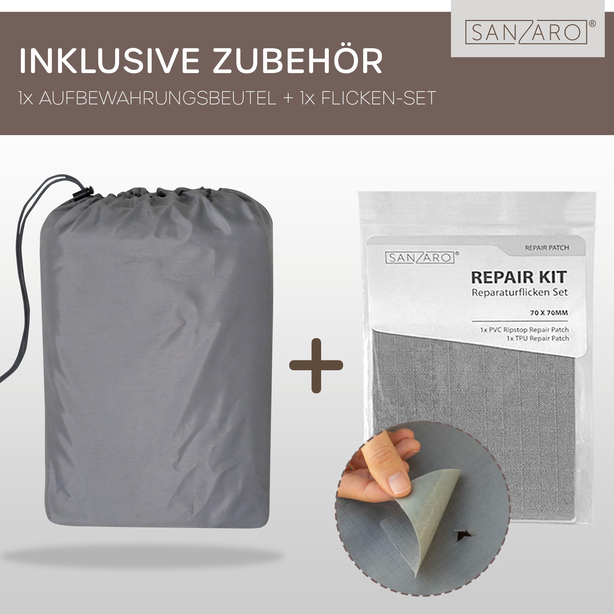 Schutzhülle Winterfest Rund für Gartentisch - RipStop-Technologie, 600D Oxford, Reißfest & UV-Beständig, Abdeckung Wasserdicht für Outdoor Möbelsets, Ø 230x100cm