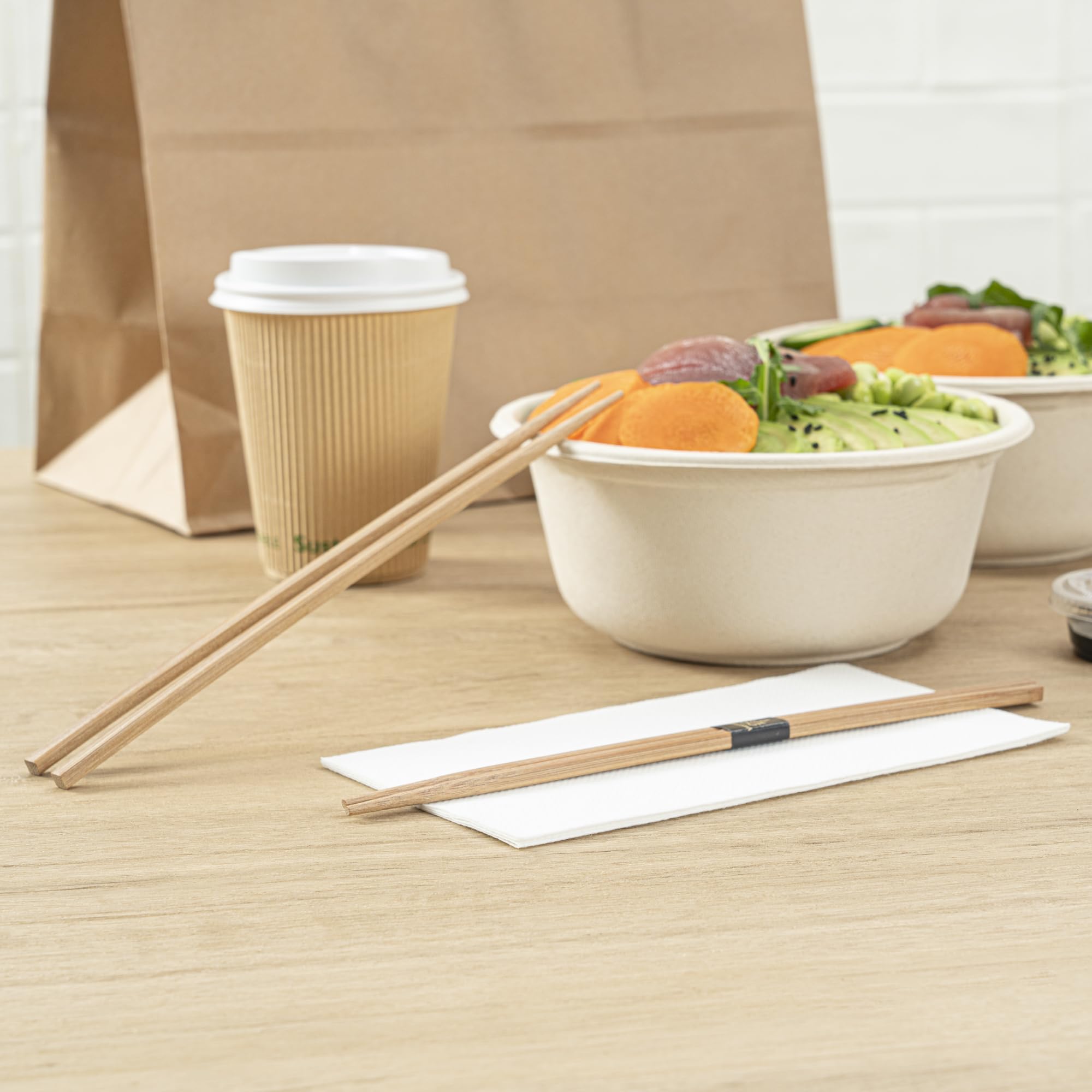 Brown Bamboo Chopsticks - 100 Count -8