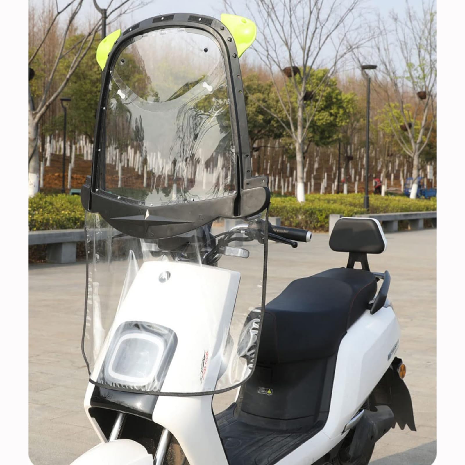 Parasol Moto Eléctrica Cubierta, Toldo Transparente for Coche eléctrico, Protector contra el Sol, la Lluvia y el Viento for Scooters de Movilidad.(Black)