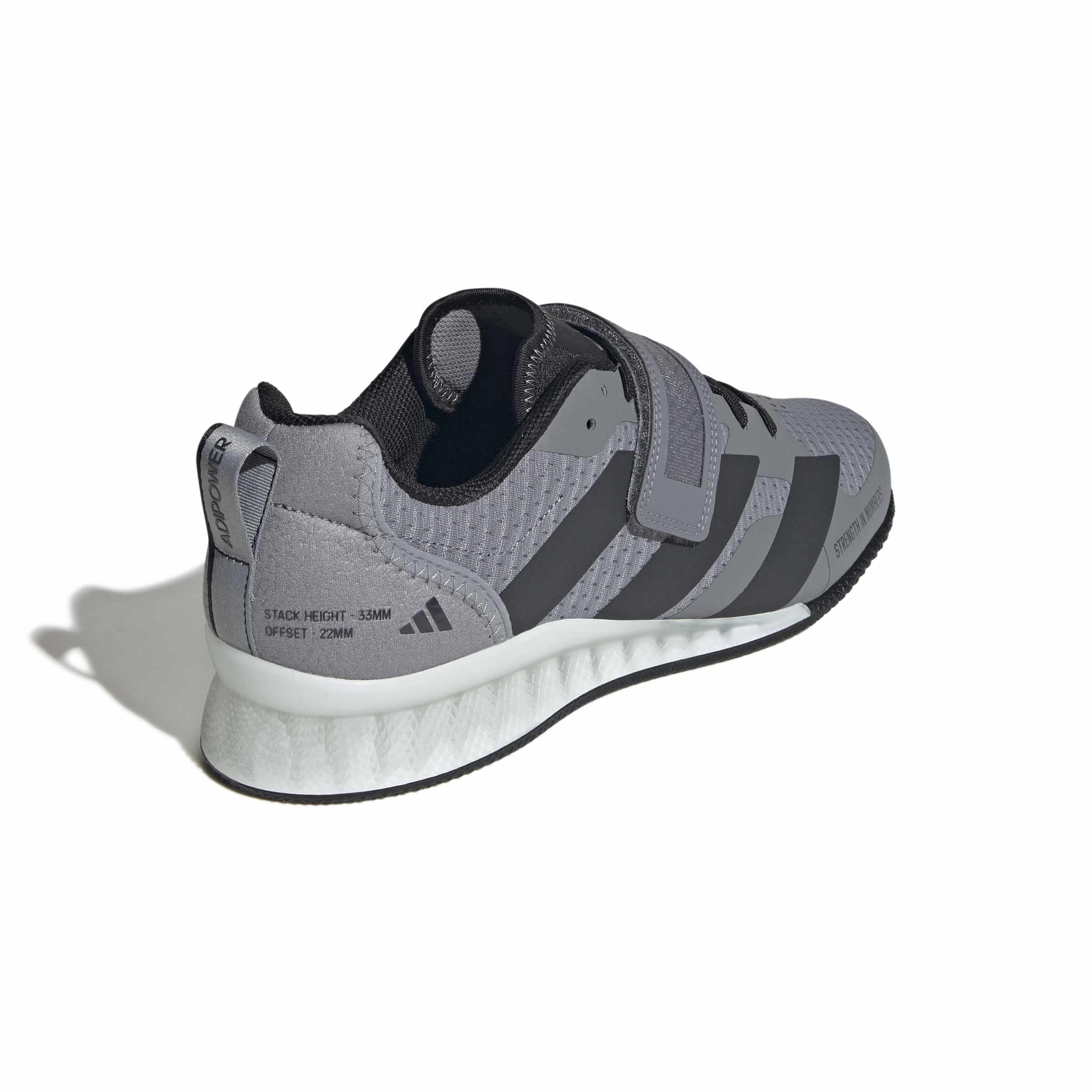 adidas Unisex Adulto Adipower Weightlifting 3 Shoes, Grey/Carbon/Core Black, 45 1/3 EU