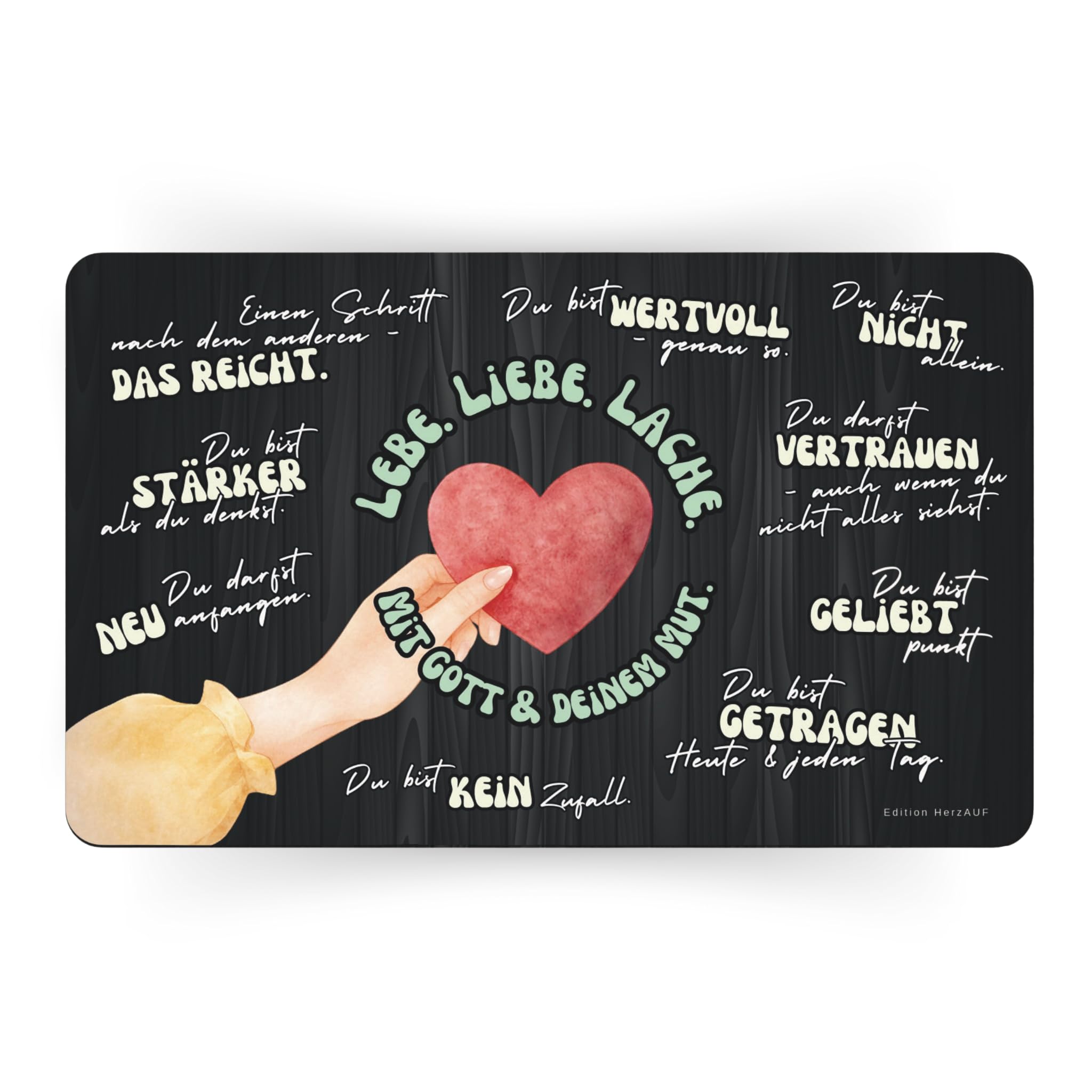Frühstücksbrettchen „Lebe. Liebe. Lache.“ – liebevolles Geschenk zur Konfirmation & Jugendweihe, christliche Inspiration für Jugendliche, Motivation, robust & praktisch