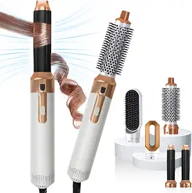 KKM STYLER Modelador de cabelo 5 em 1 atualizado, escova de ar quente, escova de secador de cabelo, modelador de cabelo, modelador de ar, conjunto de secador de cabelo - perfeito para volume,
