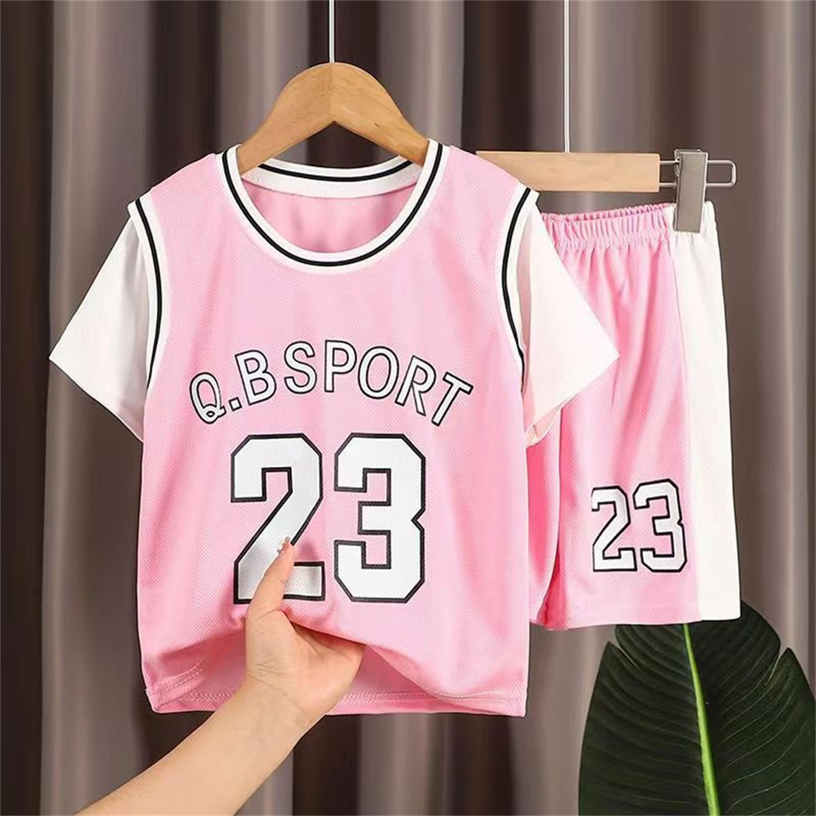 Traje Deportivo de Manga Corta para Niños Ropa de Entrenamiento de Baloncesto de Verano