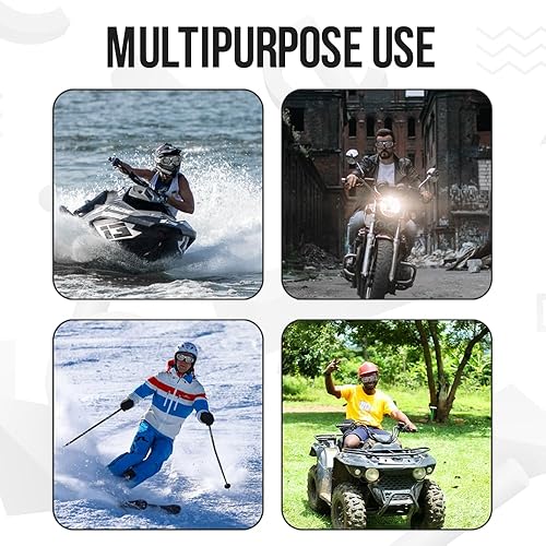 Miniatura 4 de Jettribe Gafas clásicas de moto acuática, montura cromada plateada, embarcaciones PWC, gafas de sol Jetski Racer, gafas de sol flotantes para