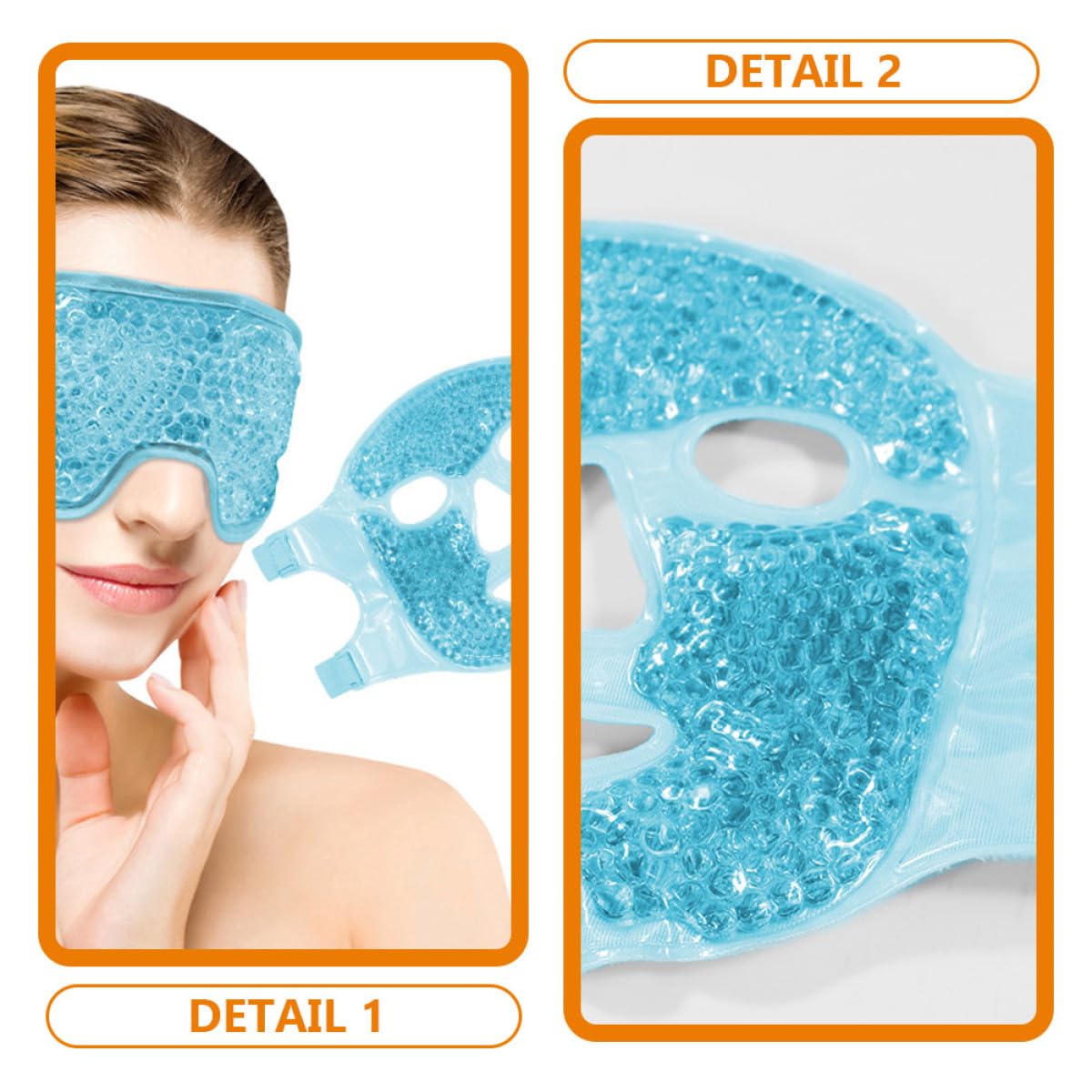 LABRIMP Masque Visage Froid Réutilisable Gel pour Yeux Fatigue Oculaire Masque Beauté Femmes Enflure et Détente