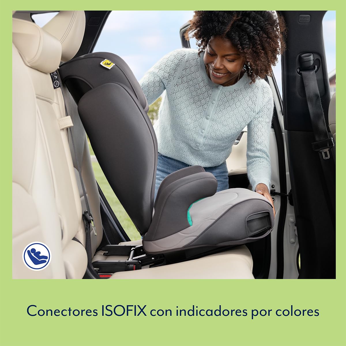 Graco - Affix™ i-Size R129 Elevador con respaldo ISOFIX, de 100 a 150 cm (de 3,5 a 12 años aprox.), color Iron