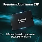 Fanxiang S109 2.5" SATA SSD 4TB avec DRAM Cache, jusqu'à 560MB/s, 3D NAND TLC, Disques internes à l'état solide, alliage d'aluminium, écriture continue sans ralentissement