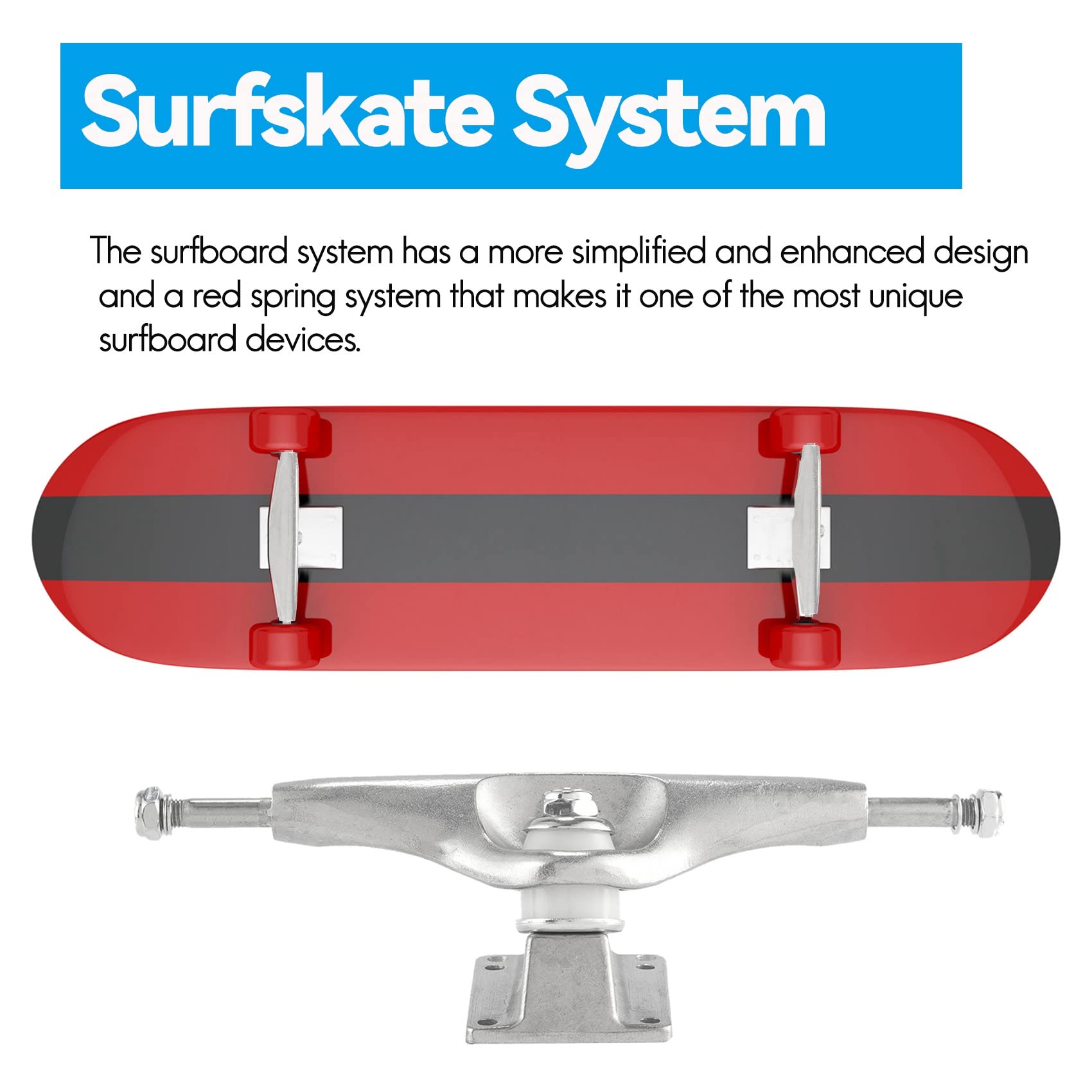 de surf pour S6 rouge BrüCke Surfskate Adaptateur,Ensemble de joints d'argent