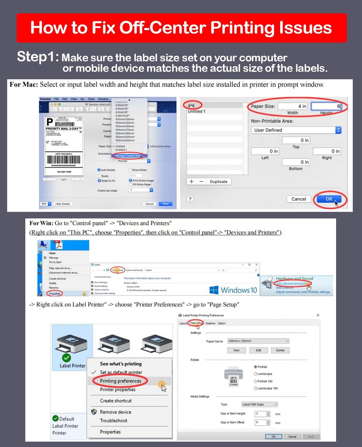 MUNBYN Bluetooth Etikettendrucker, Label Drucker 4x6, DHL Versandetiketten Drucker, Label Printer für Ebay, Etsy, Shopify, UPS, Bluetooth für iOS, Android, USB für Mac, Windows, Chromebook, 129, Grau