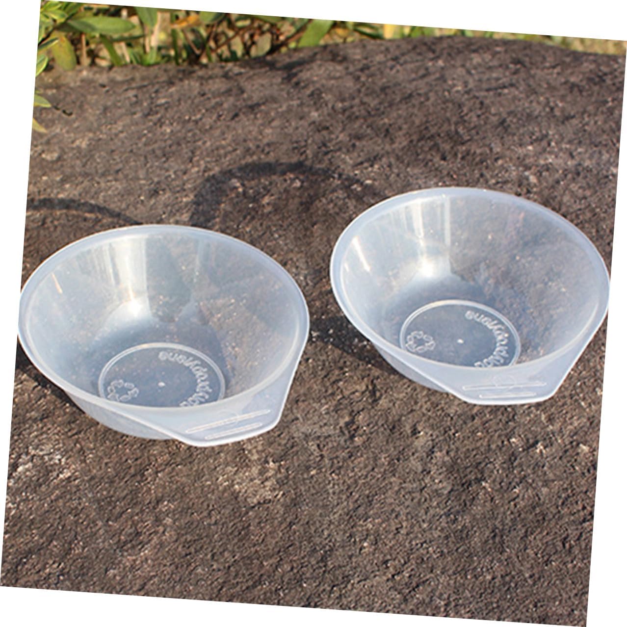 Ciieeo Portable Plastic Bowl and Spoon Set, Pp Material, 4pcs Camping Soup Bowls with Reusable Serving Spoons for Outdoor Bbq and Hiking Supplies