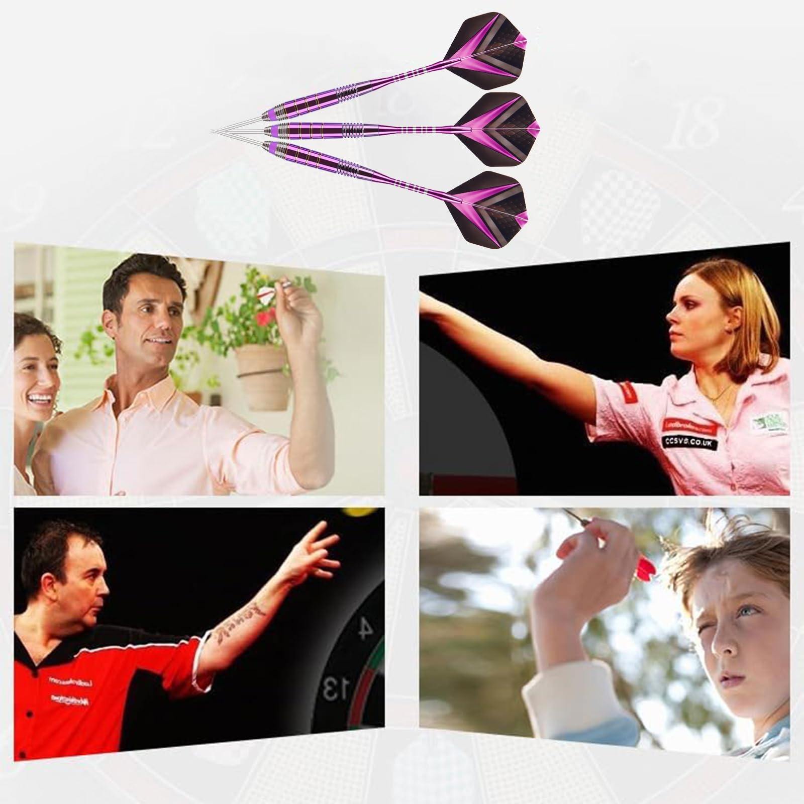Fléchettes professionnelles en acier avec pointe métal