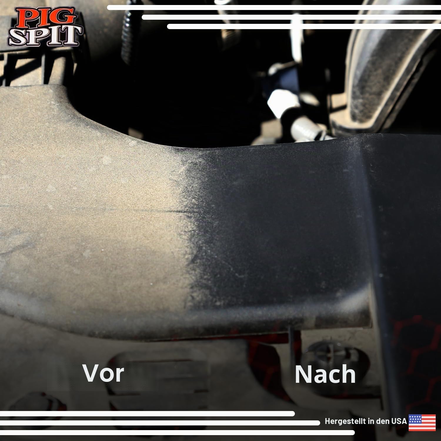 Original, Glanz für Motoren, Zierleisten, Reifen und Vinyl, stellt verblassten schwarzen Kunststoff wieder her, 266 ml, 1 Stück