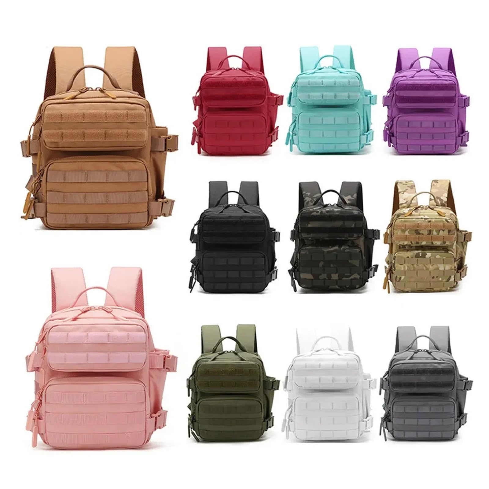 Mochila EDC, Mini Mochila For Exteriores 9L MOLLE
