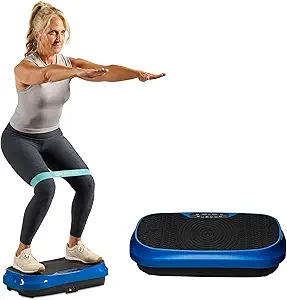 Lifepro Waver Mini Vibration Plate for Lymphatic Drainage – Whole Body Vibrating Platform Exercise Machine for Muscle Toning & Recovery with Remote & Resistance Bands, Max Load 260 lb