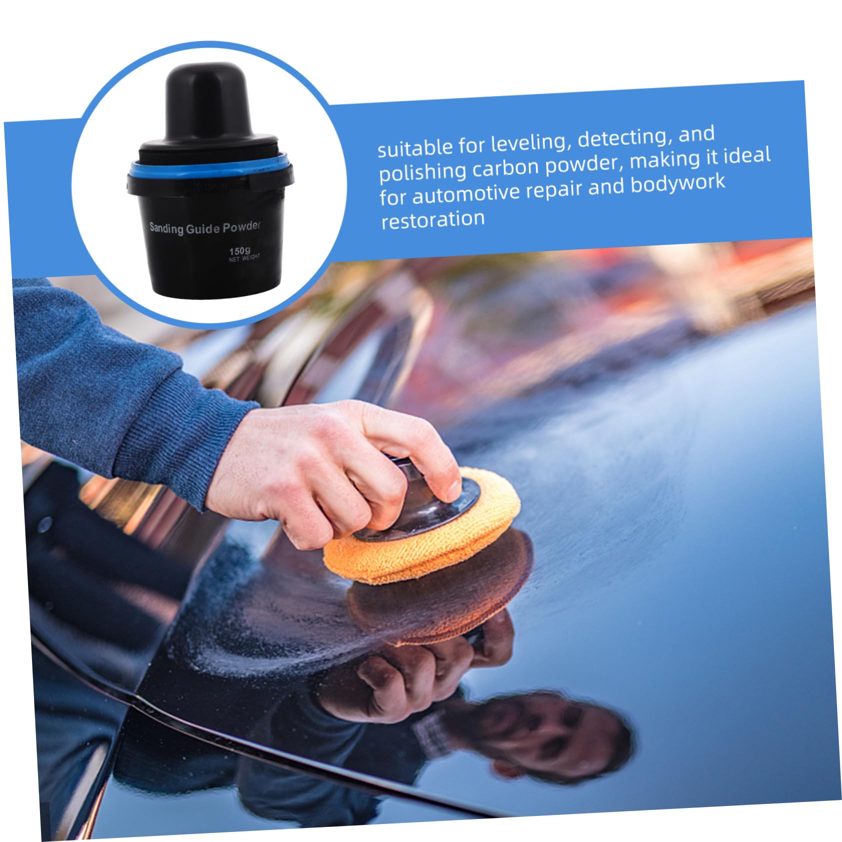 Polvere Guida per Riparazione Carrozzeria Auto in Carbonio | Indicatore per Stucco e Lamiera, per Restauro e Riparazione, Finitura a Secco per Lavori di Carrozzeria