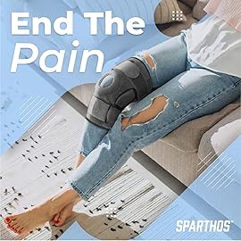 Sparthos Knee Brace - Heavy-Duty Hinged Support for ACL, MCL, Meniscus Tear, Arthritis, Tendonitis Pain - Open Patellar - 4-Strap Adjustable, For Men and Women, Check Size Chart (Small, 11-12 Thigh)