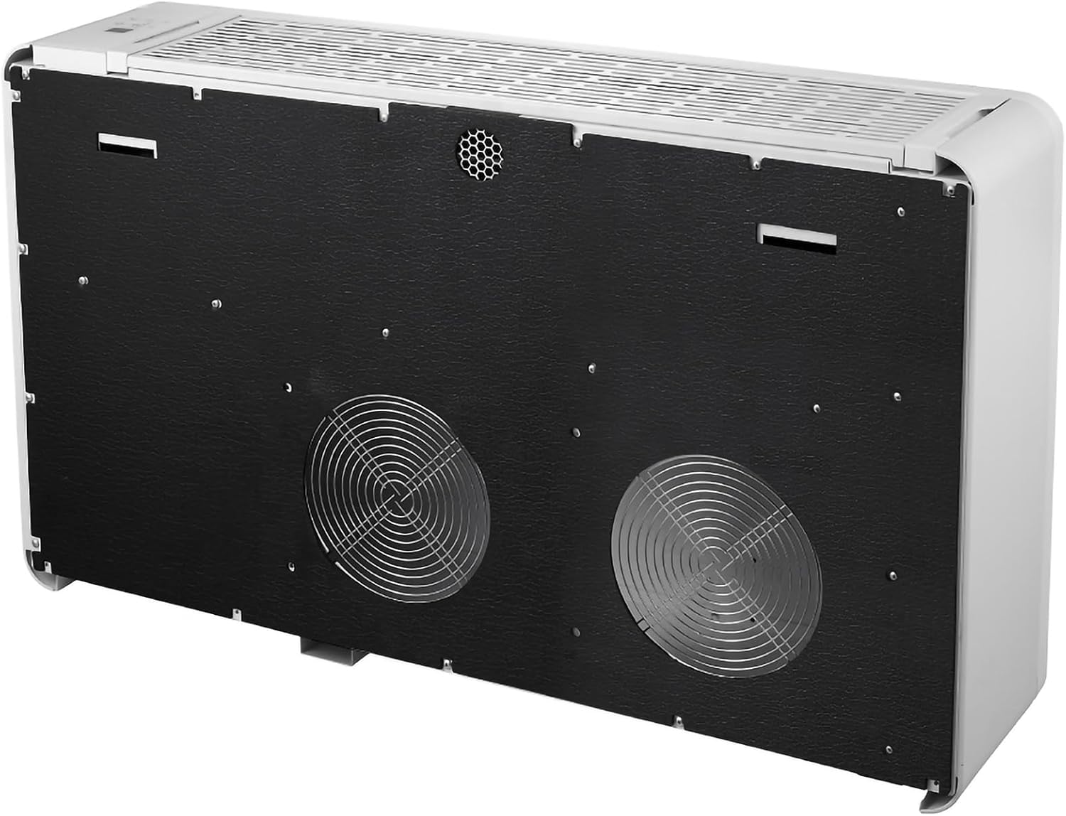 Rear view of the Sannover Fresho 12 HP Console Air Conditioner showing fan outlets