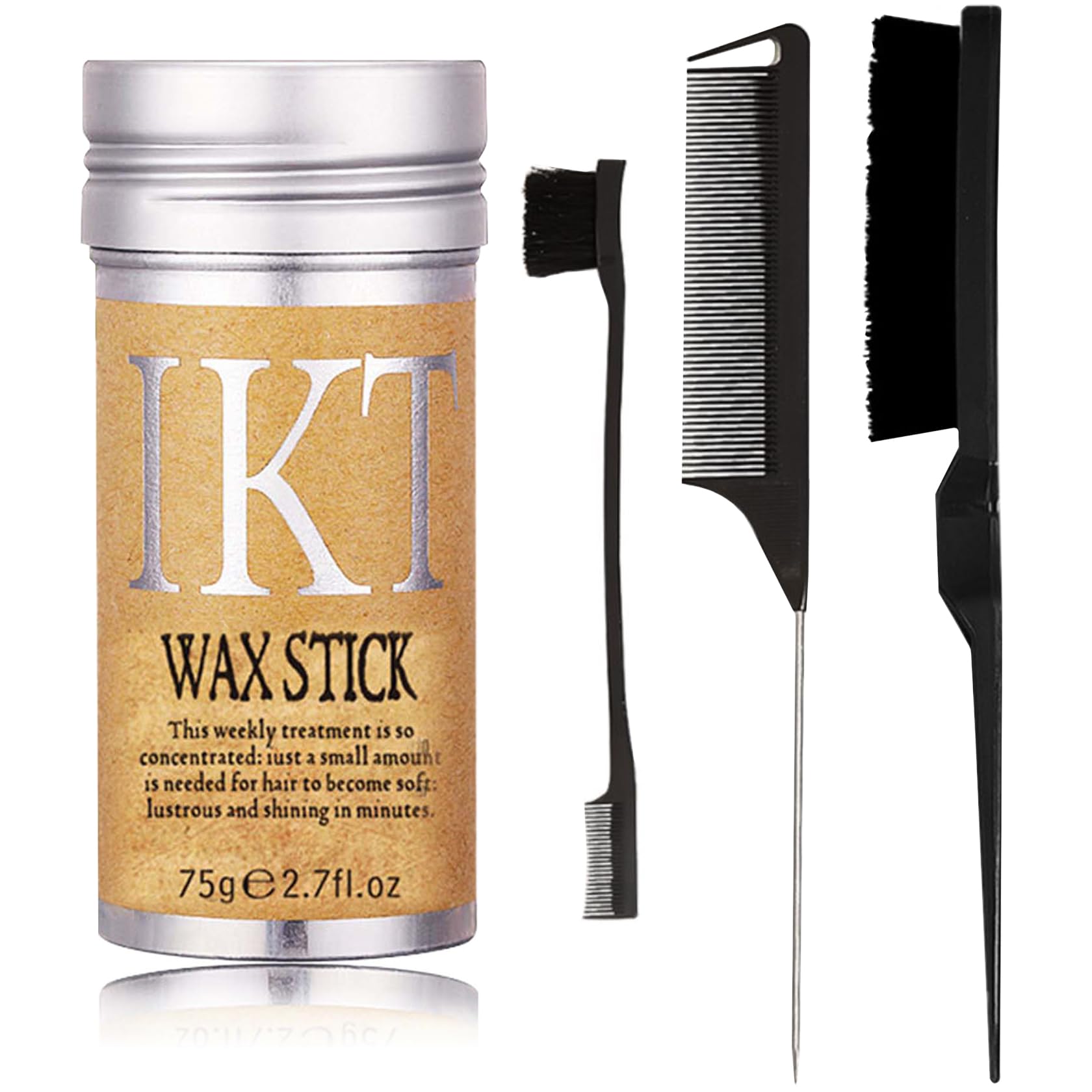Hair Wax Stick Set,Slick Stick for Non-greasy Styling Hair Stick Wax,Hair Shaping Gel for Fly Away Hair,Moisturizing Hair Shaping Pomade,Makes Broken Hair Look Neat & Tidy
