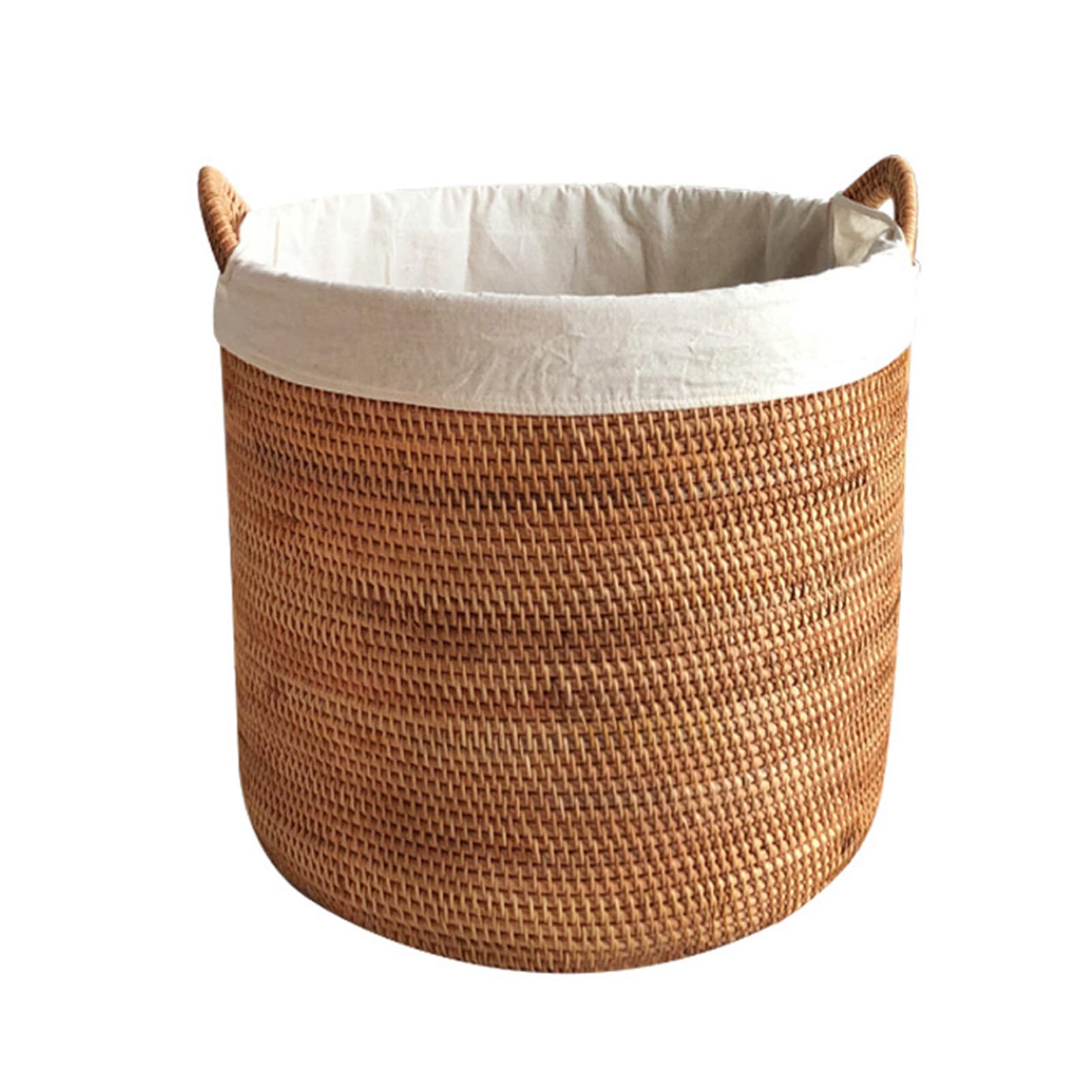 Rattan Woven Dirty Clothes Basket with Lid, Household Bathroom Dirty Clothes, Toy Storage Basket, Large Capacity Laundry Basket, Dirty Clothes Basket, Storage Bucket, Woven Basket