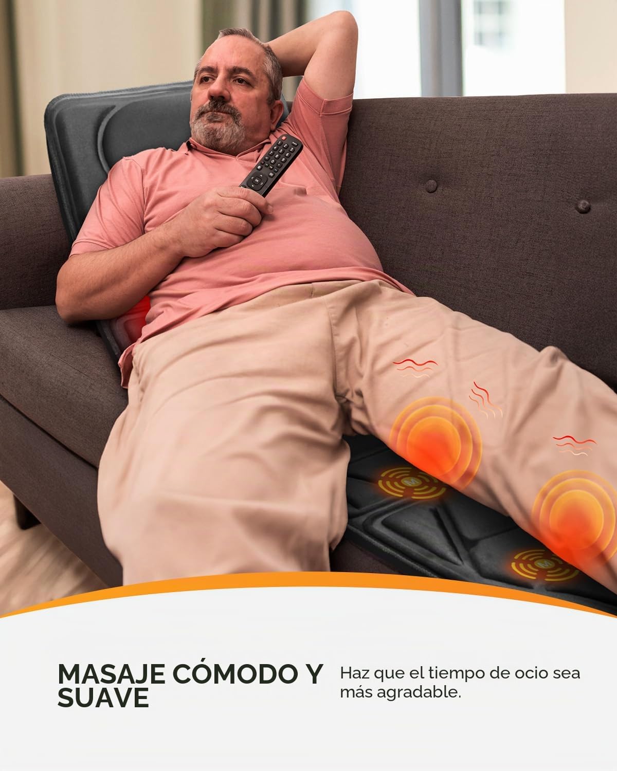 CooCoCo Tapete de masaje de cuerpo completo con calor, regalos de cumpleaños para papá, mamá, mujeres y hombres, colchón de masaje vibratorio de 10 motores, almohadilla de silla de masaje para cama