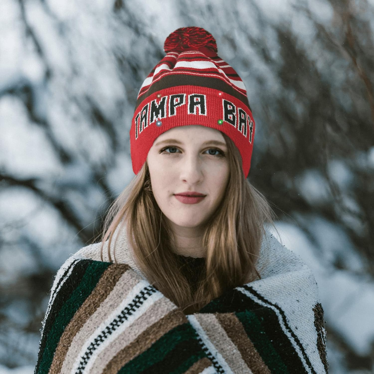 Vintage Classic Skull Cap Beanie with LED Hat Cuffed Winter Hat Knit Comes Gifts for Men Women Fans - Image 3