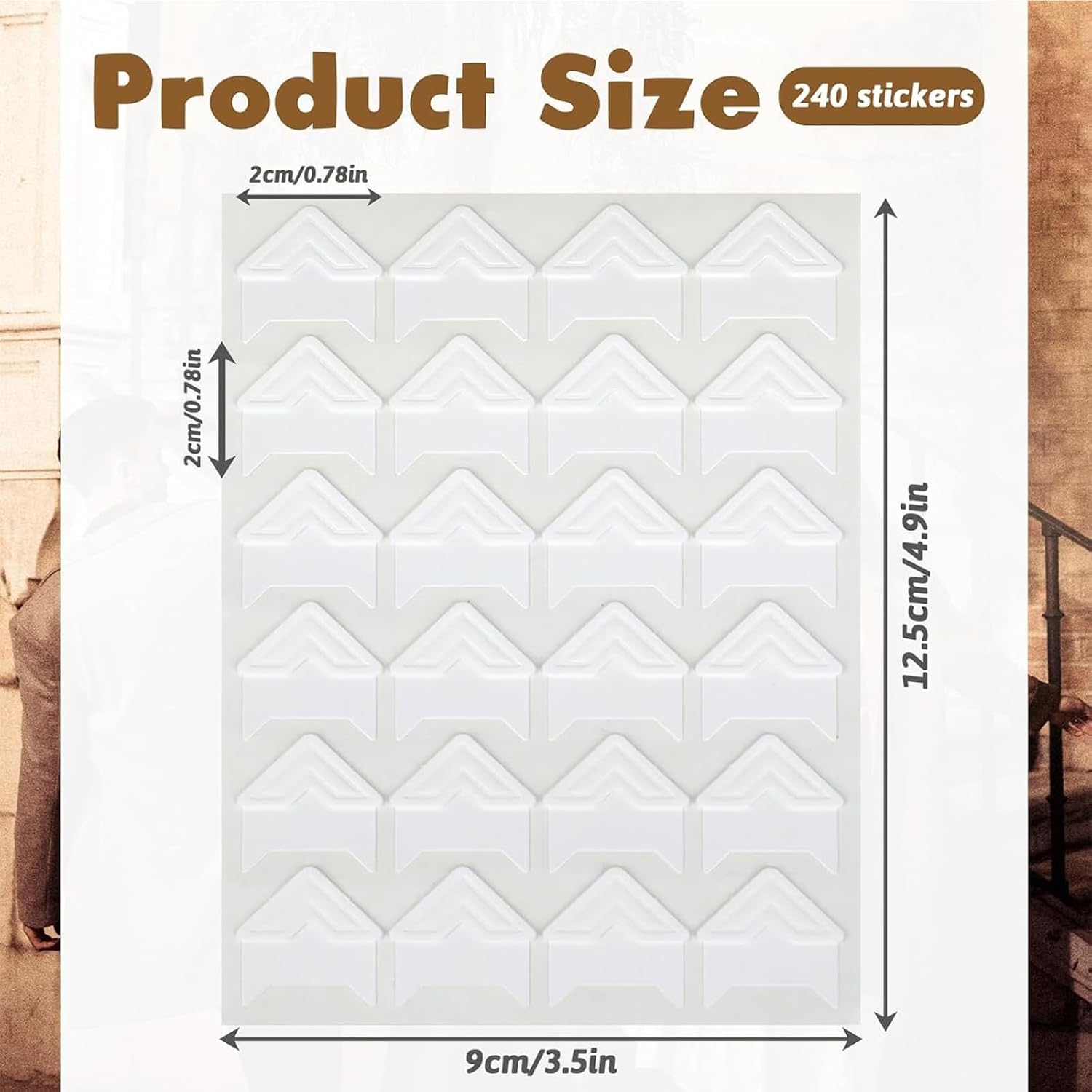 Addein 240Pcs Photo Corners for Scrap Book, Photo Mounting Corners Paper Sticker for Photo Albums Scrapbook DIY Craft Stickers