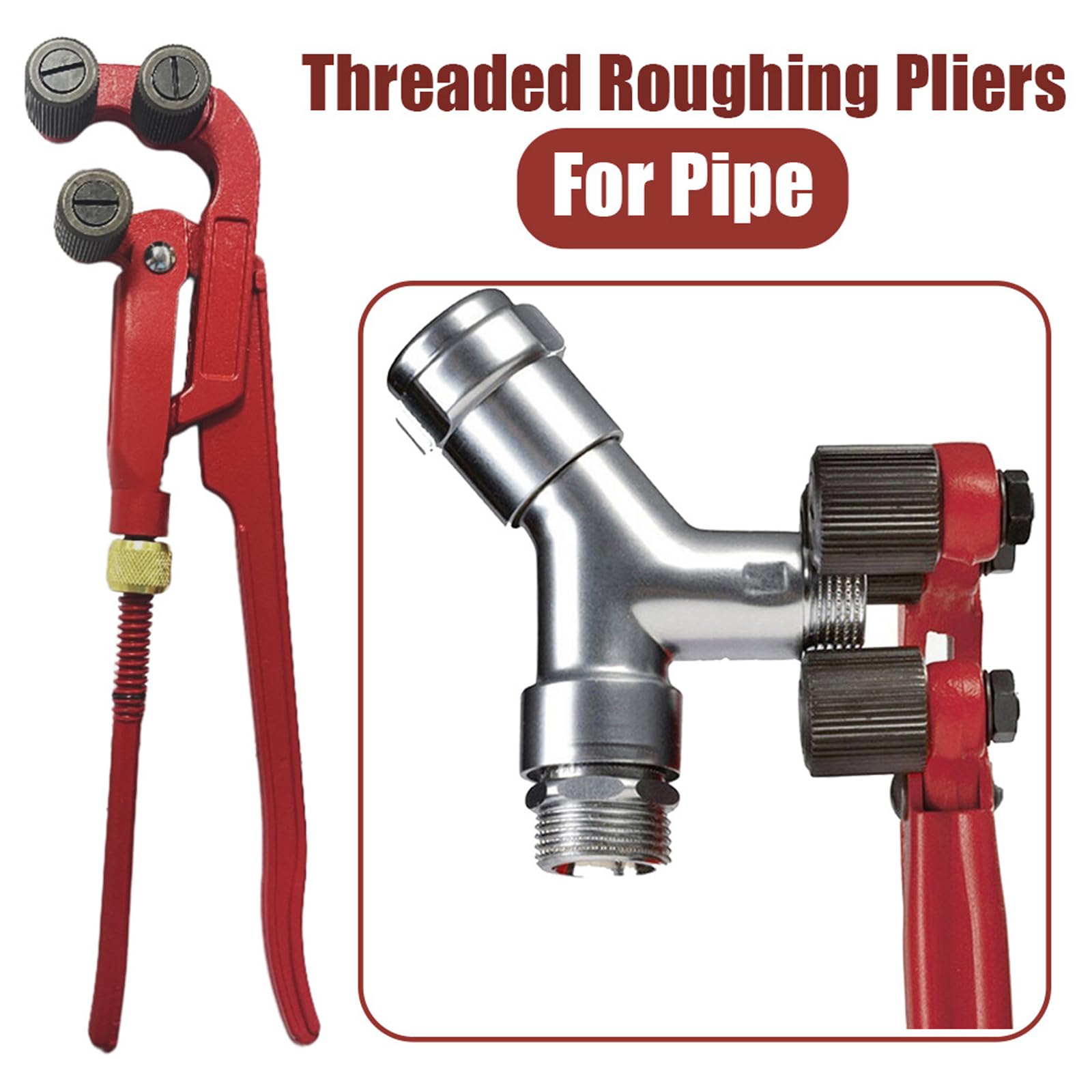 Llave de tubo de servicio pesado de metal para reparación del hogar, proyecto de construcción, reparación de tuberías de agua comercial residencial, herramienta de agarre roscada