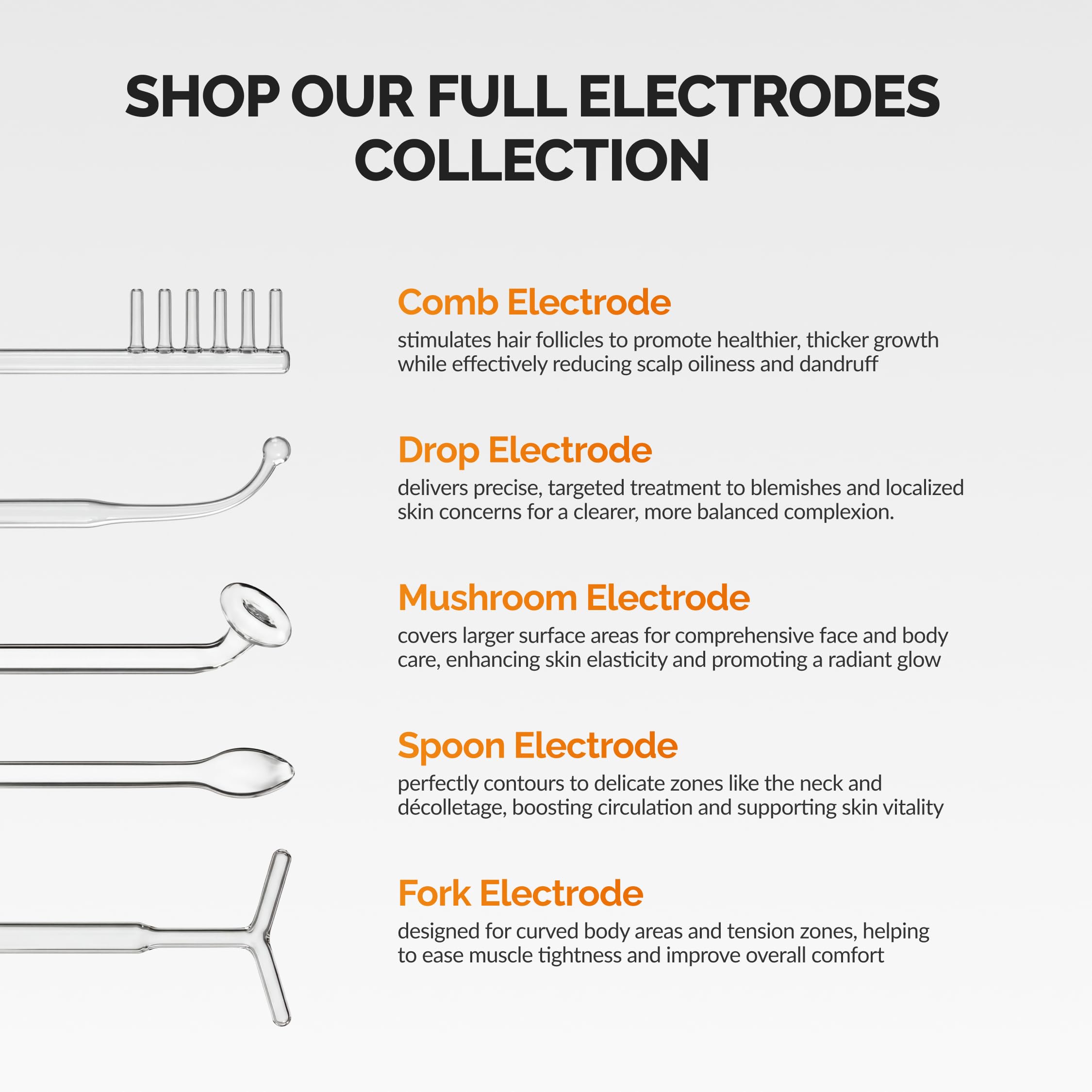 GESS Dars - Aparato de masaje de alta frecuencia con gas argón y neón, 2 electrodos faciales y cabello, barra de alta frecuencia para el tratamiento del acné, antienvejecimiento