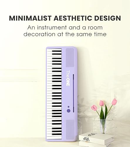 Miniatura 24 de The ONE Teclado inteligente COLOR Teclado de piano de 61 teclas, teclado de música con 256 timbres, 64 polifonía, 2 altavoces, luces LED integradas