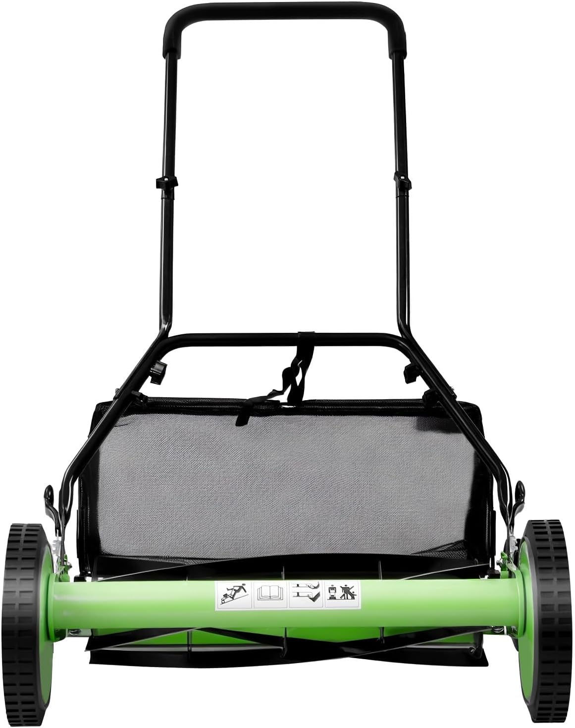 20 Inch Manual Reel Mower, Walk-Behind Lawn Mowers, Adjustable Mowing Height Hand Push Lawn Catcher, Lawn Walk Push Mower,Cylinder Lawnmower for Lawn Mowing in Villas, Parks, Gardens