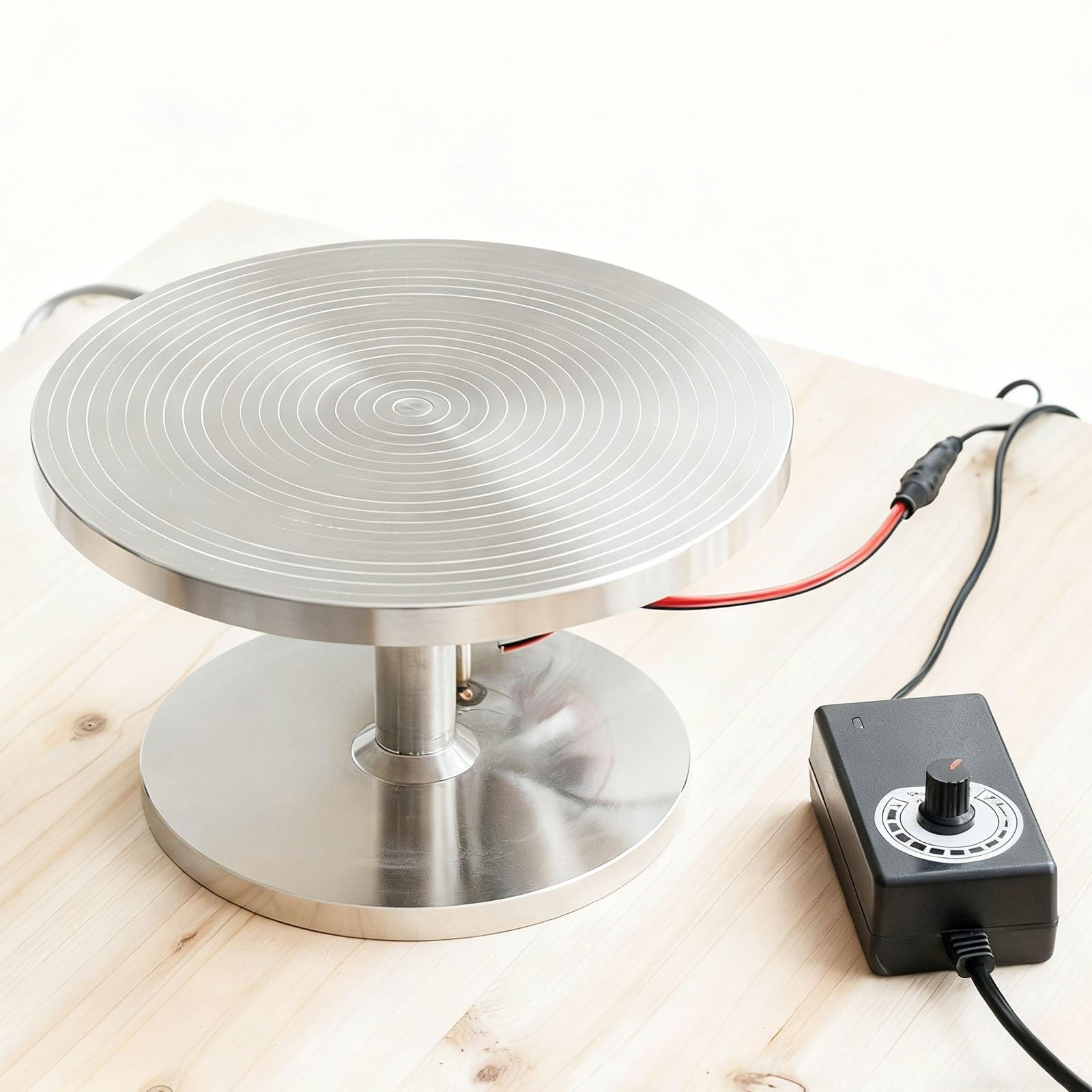 Elektryczne koło garncarskie, stal nierdzewna, elektryczny stolik obrotowy do ceramiki, mały spinner do gliny DIY, prędkość: 0-120 obr./min, stolik obrotowy 20 cm, do rękodzieła