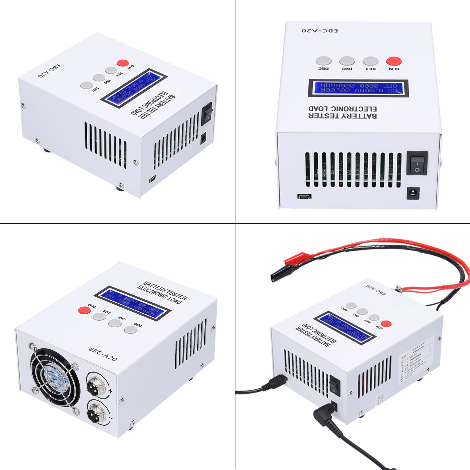 Irfora Kontroler baterii EBC-A20 30V 20A 85W Baterie litowo-jonowe kwasowo-ołowiowe Urządzenie do testowania zdolności ładowania 5A wsparcie rozładowania 20A kontrola oprogramowania online dla PC