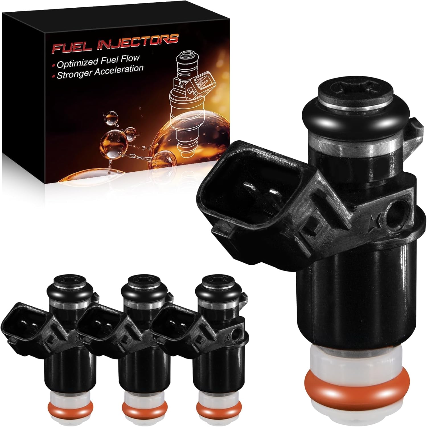 YZHIDIANF High Performance Fuel Injectors 16450PLC003 (Set of 4)