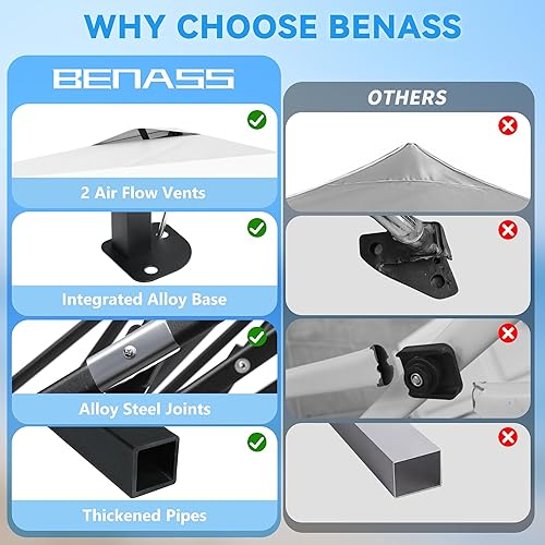 Miniatura 4 de Toldo desplegable de 10 x 10 pies con paredes laterales, carpa fácil de instalar, carpas resistentes para fiestas, carpa para eventos de instalación