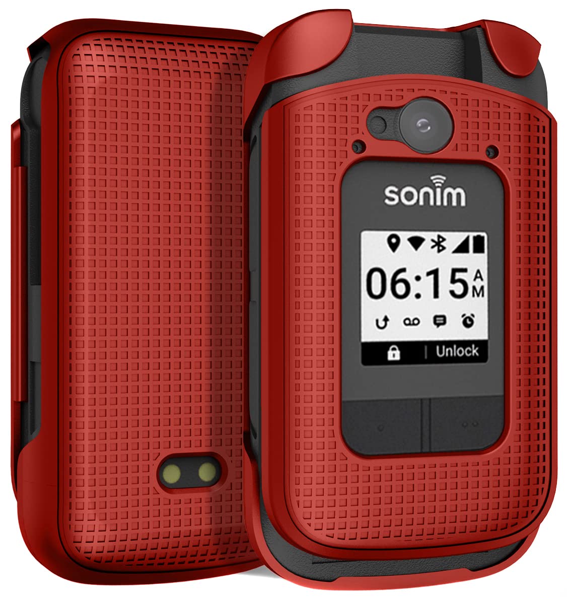 Nakedcellphone Case for Sonim XP3 Plus 4G Flip Phone, Slim Hard Shell Protector Cover for XP3plus (Model XP3900, Year 202...