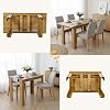 Extendable Dining Table 90/125 x 70 cm Kitchen Table Extendable for 4-6 People Rectangular Extendable Dining Table Wooden Dining Room Table Extendable Table for Kitchen Dining Room