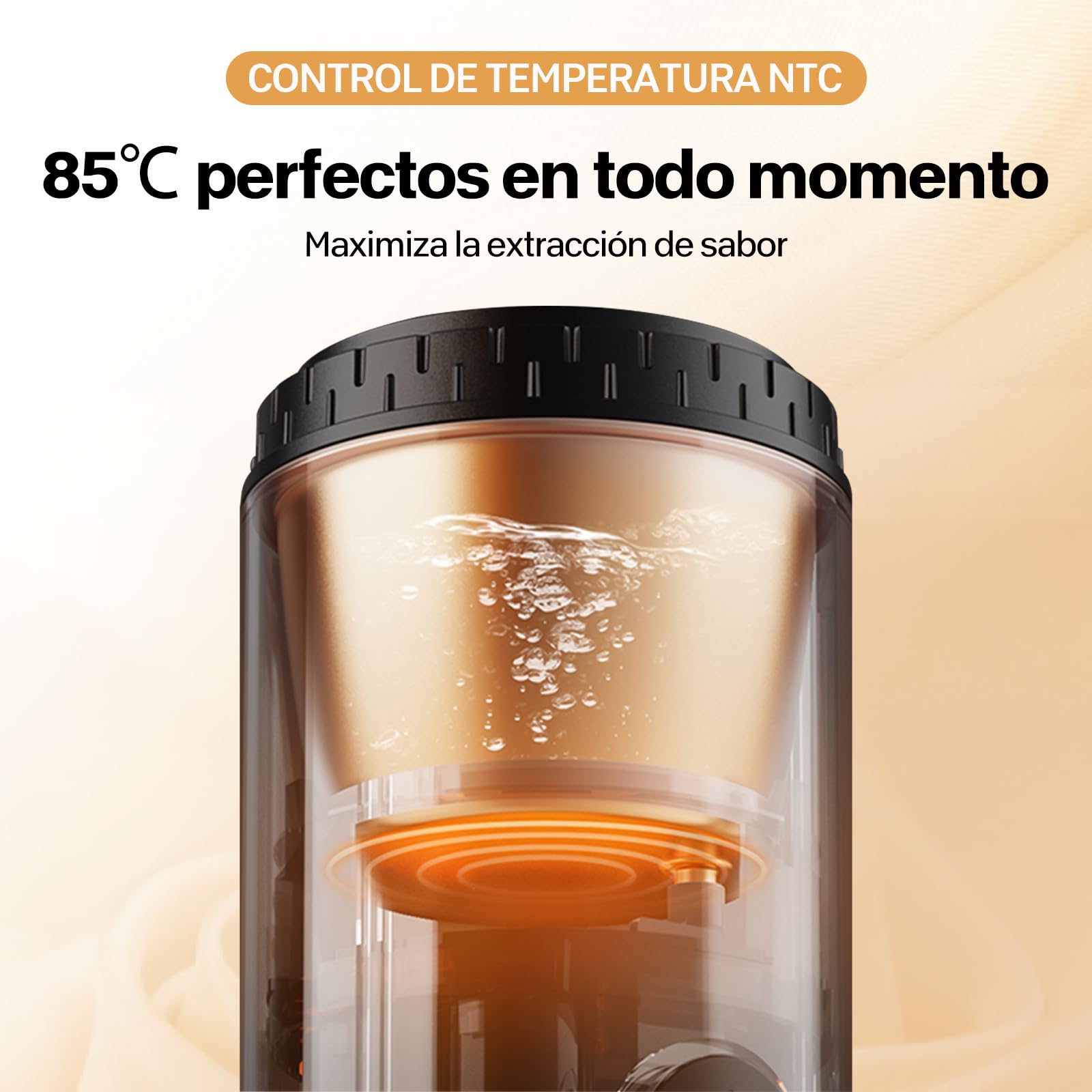 VHV Cafetera Portátil, Cafetería Portátil 3 en 1 Compatible con Cápsulas Espresso y Café en Polvo, Recargable para Viaje, Camping, Coche, Casa (Rojo)