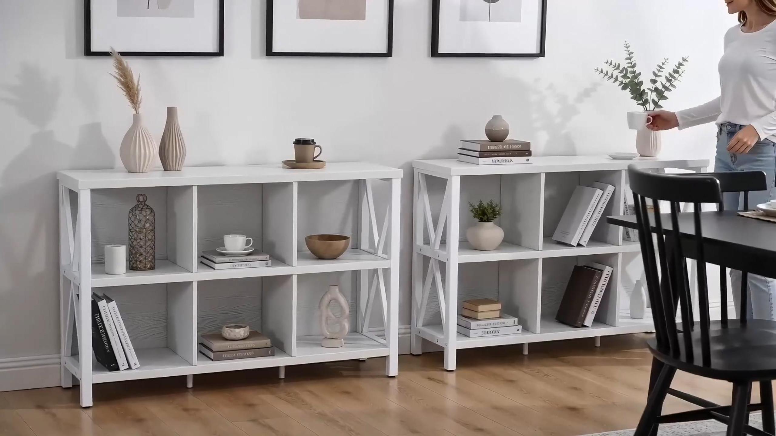 Amazon.com: FATORRI Rustic 6 Cube Storage Organizer Bookshelf with Amazon.com: FATORRI Rustic 6 Cube Storage Organizer Bookshelf with