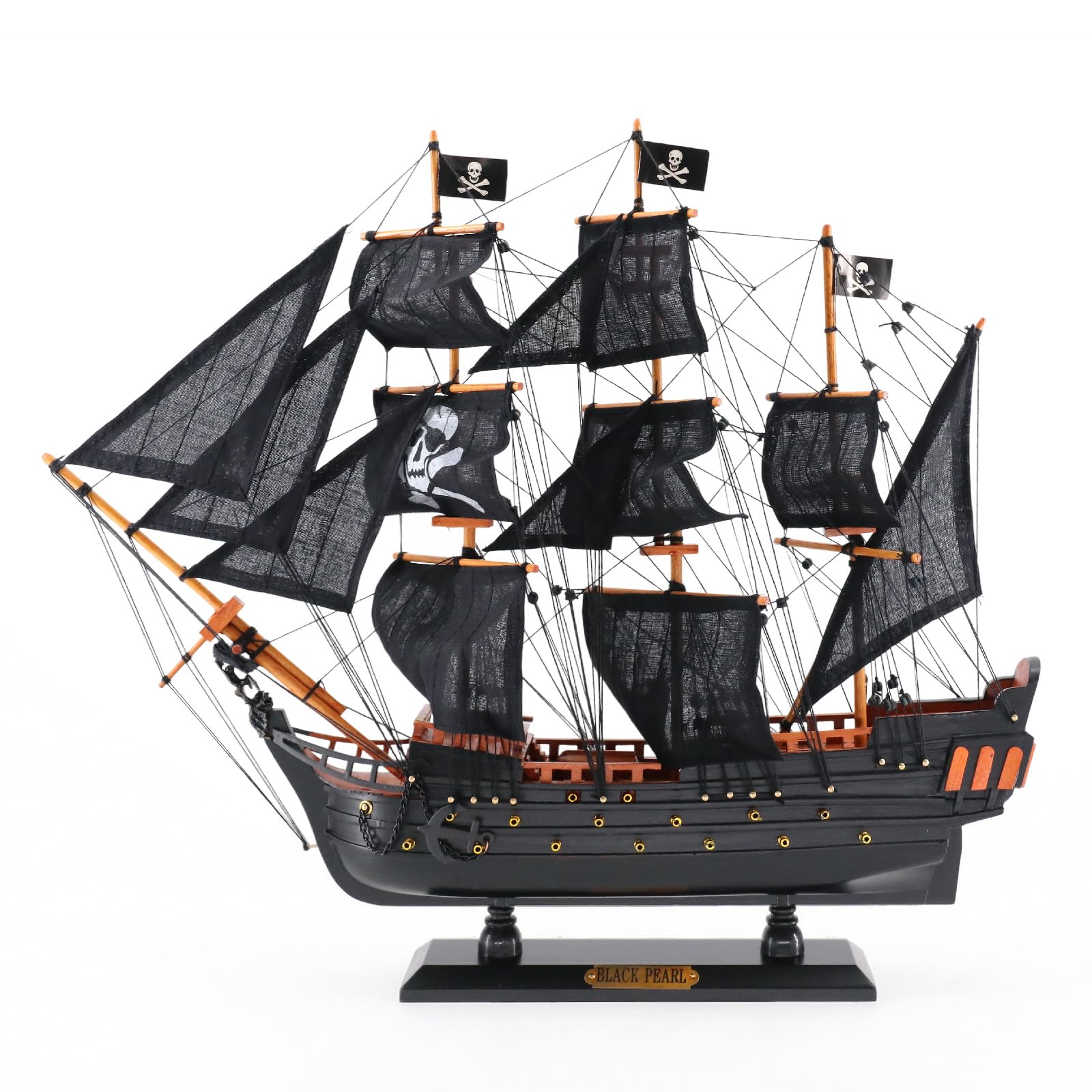 Amazon.com: NAUTIMALL The Black Pearl Wooden Pirate Ship Model 20