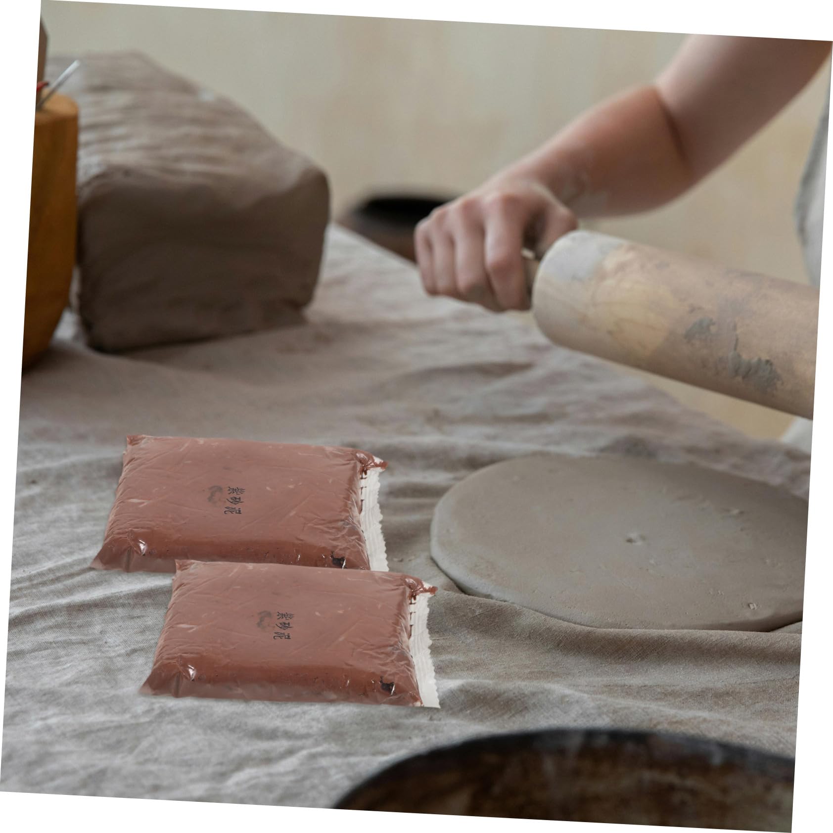 NUOBESTY 4borse Sacchetti Argilla Polimerica Per Ceramica Argilla Da Modellare Che Si Asciuga All Aria Kit Fai Da Te Per Adolescenti Lavoretti in Per Lavori Artigianali
