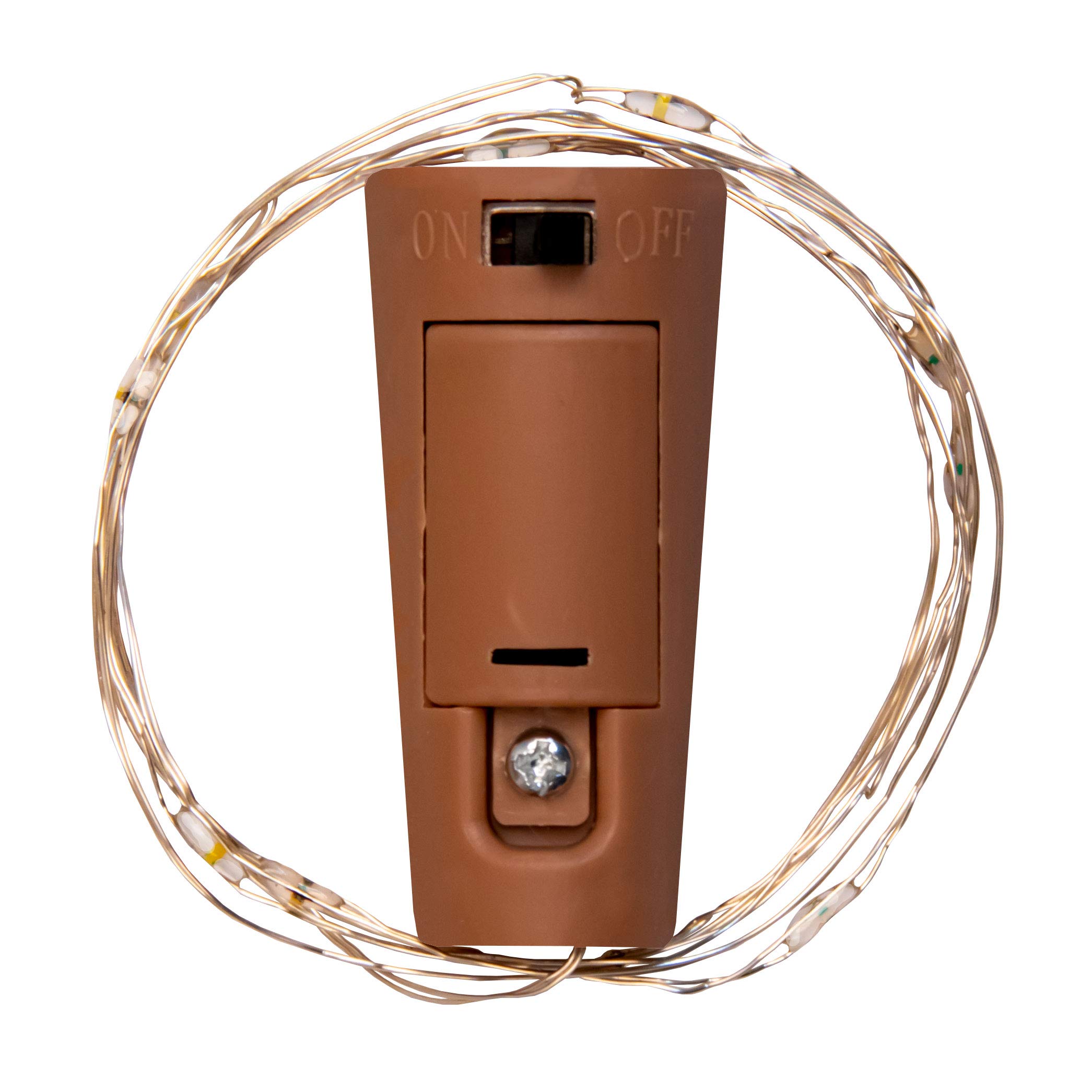 Idena 31091 – LED mikro lampki do butelek z 10 diodami LED w kolorze ciepłej bieli, zestaw 2 szt. łańcuch świetlny z korkiem, zasilany bateriami, ok. 0,97 m długości, dekoracja do wnętrz, jako
