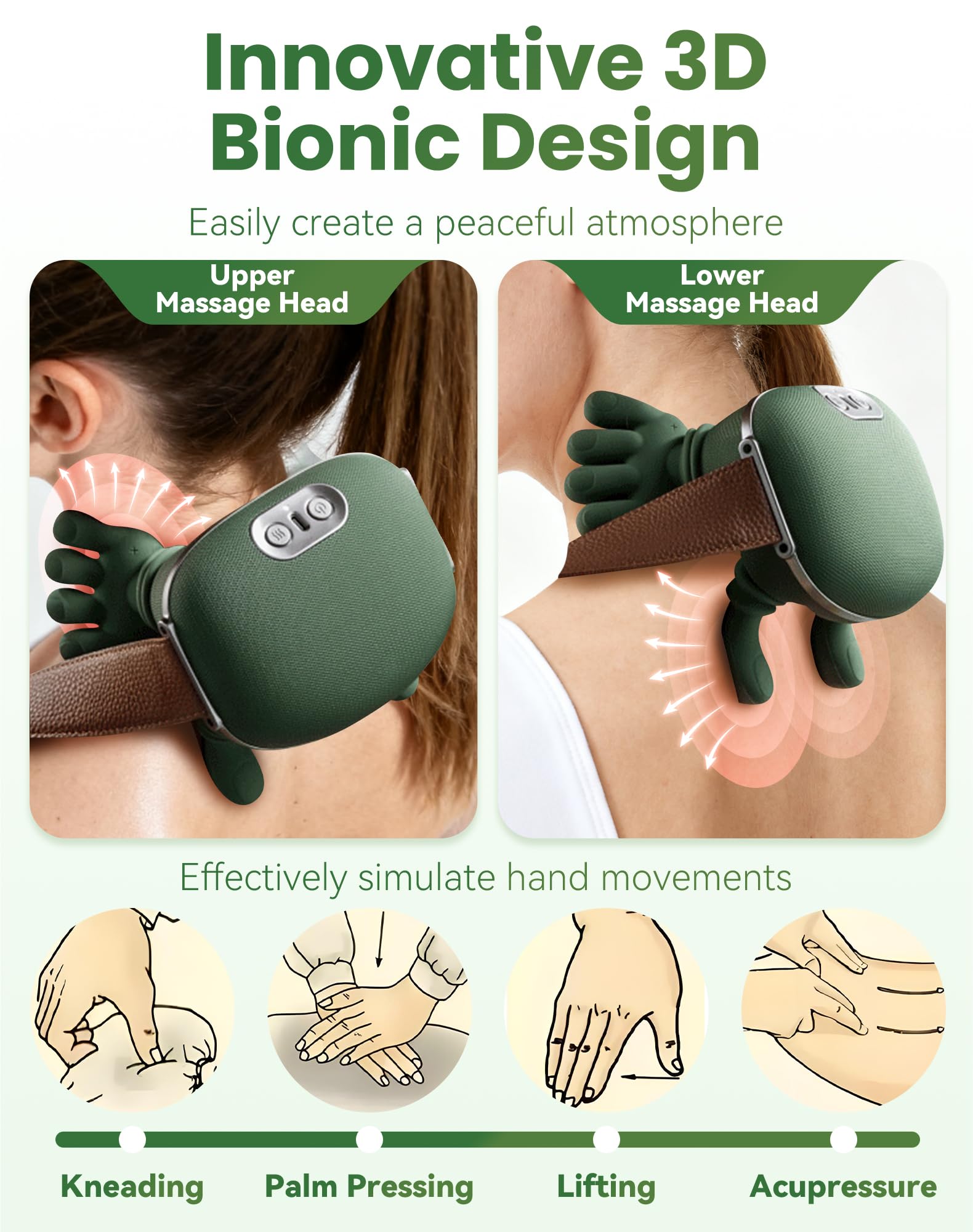 Amazon.com: Nvmti Portable Neck and Back Massager,Hand Shoulder and Neck  Massager with Heat Compress, Cordless Shiatsu Deep Kneading Massage for  Pain Relief Deep Tissue with Heat, Home Office Travel (2 PCS) :