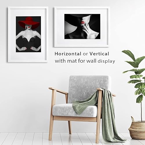 Vista 835 de Egofine Portarretratos de 9 x 12 pulgadas hecho de madera maciza con plexiglás, fotos de 5 x 7/6 x 8 con paspartú o de 9 x 12 pulgadas sin paspartú