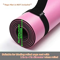 Vista 3 de Cosmos Correa para esterilla de yoga y pilates – Correa de transporte con bucles de banda elástica para pilates, ejercicios y aeróbicos, algodón