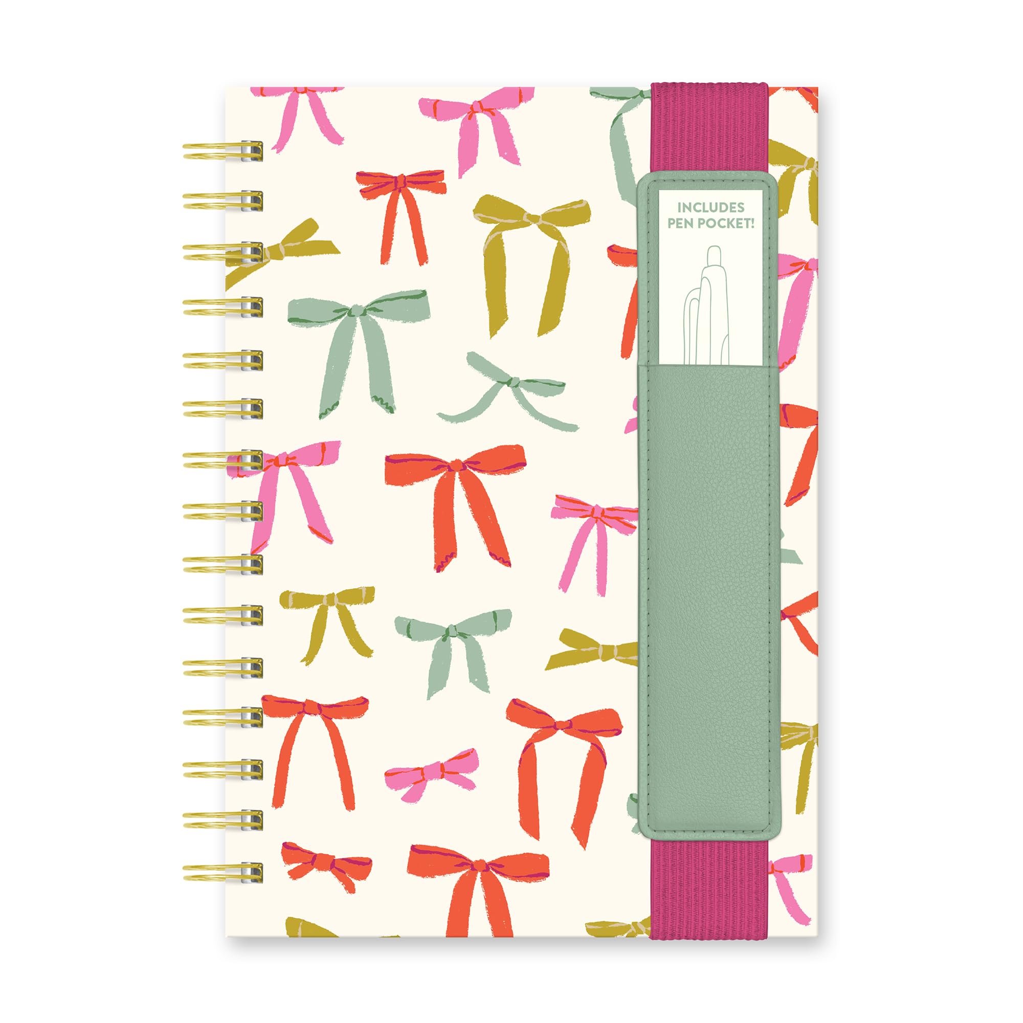 Studio Oh! Oliver Spiral Notebook with Pen Pocket, 5.75" x 8.75", Cute Cover Daily Planner, Hardcover Journal Notepad, 160 Page Lined Paper, 100 GSM